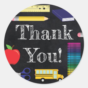 Pegatina Redonda Graduación del programa de educación para profesor