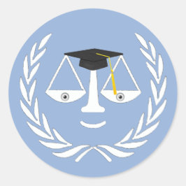 Pegatina Redonda Graduación en Facultad de Derecho