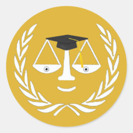 Pegatina Redonda Graduación en Facultad de Derecho