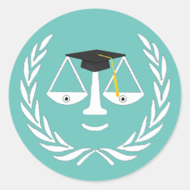 Pegatina Redonda Graduación en Facultad de Derecho