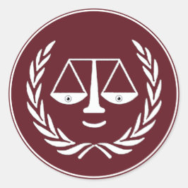 Pegatina Redonda Graduación en Facultad de Derecho