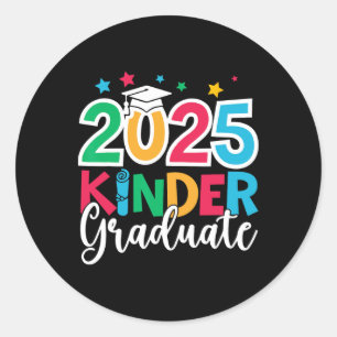 Pegatina Redonda Graduación en jardines de infancia 2025