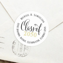 Graduación estilo guión moderno clásico oro negro