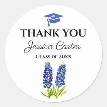 Graduación Floral de Bluebonnets Gracias