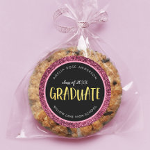 Graduación Graduada Brillo Rosa Falso