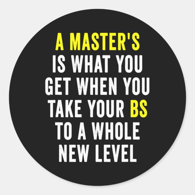 Pegatina Redonda Graduación Graduada Humor Gratuito Cita Regalos Es (Anverso)