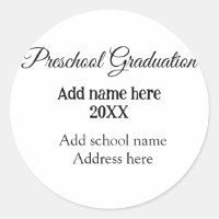 Graduación preescolar agregar nombre de dirección 