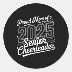 Pegatina Redonda Graduación secundaria de Cheer Team Mom 2025