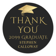 Graduada Elegante Gracias Gorra Negra Dorada