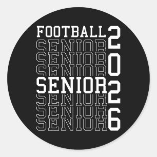 Pegatina Redonda Graduado 2026 del Football Senior