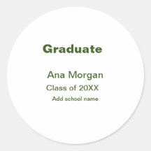 Graduado agregar nombre clase de nombre de escuela