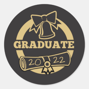 Pegatina Redonda Graduado de 2022