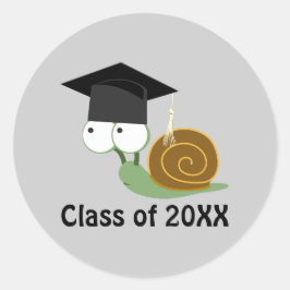Pegatina Redonda Graduado de caracol 20XX