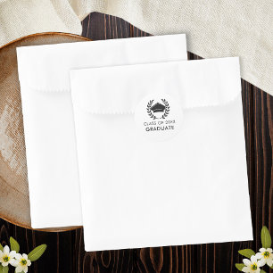 Pegatina Redonda Graduado de Grado Grad Cap de 2024