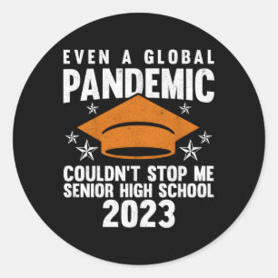 Pegatina Redonda Graduado de Graduación de Secundaria Superior 2023