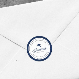 Pegatina Redonda Graduado de guión de mortero de color editable