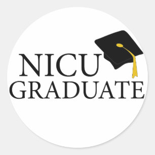 Pegatina Redonda Graduado de NICU