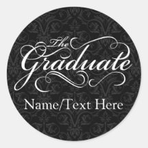 Graduado personalizado, elegante graduación negra