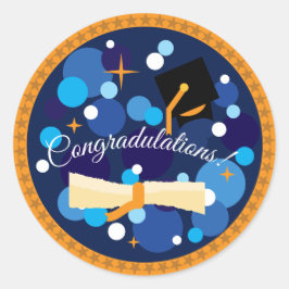 Pegatina Redonda Graduation sticker