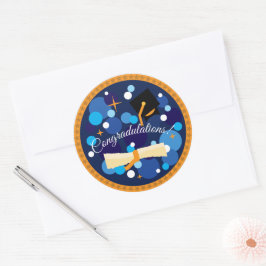 Pegatina Redonda Graduation sticker
