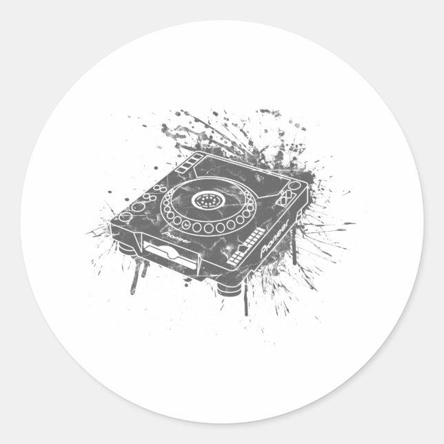 Pegatina Redonda Graffiti de Pioneer CDJ-1000 (Anverso)