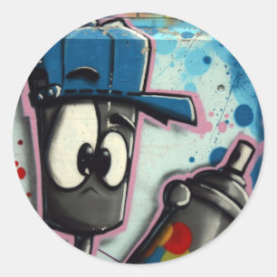 Pegatina Redonda Graffiti suizo
