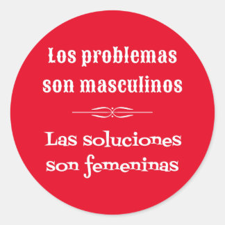 Pegatina Redonda Gráfica de aprendizaje en español cita rojo