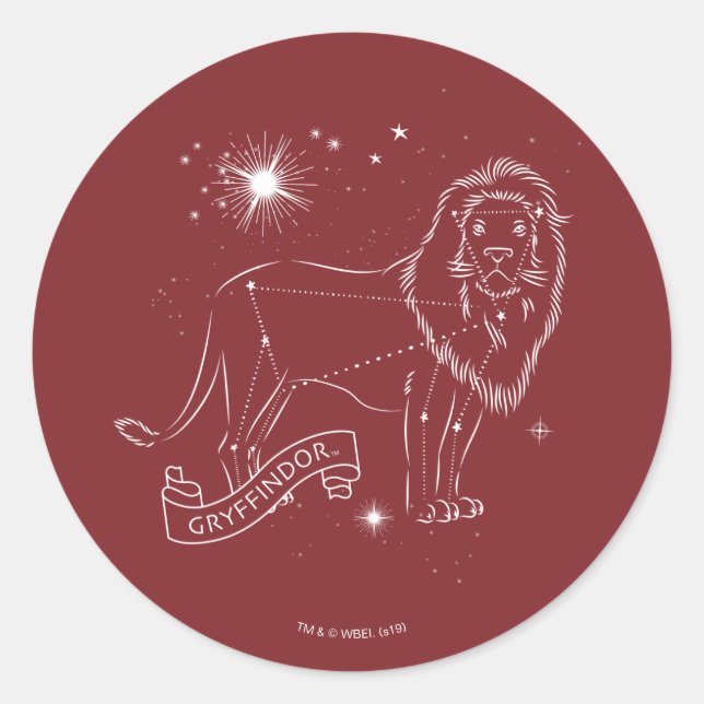 Pegatina Redonda Gráfica de constelación GRYFFINDOR™ (Anverso)