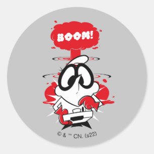 Pegatina Redonda Gráfica Dexter Detonation