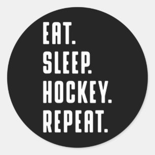 Pegatina Redonda Gráfica divertida de hockey sobre sueño divertido 