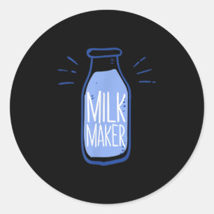 Pegatina Redonda Gráfica divertida de la botella de la cita del reg
