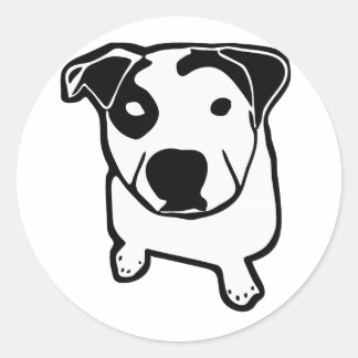 Pegatina Redonda Gráfica T-Bone de Pit Bull