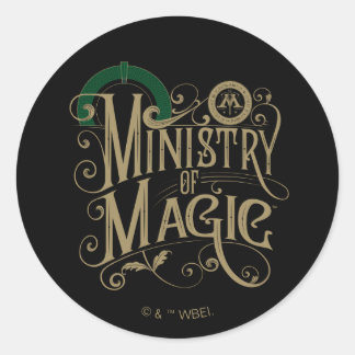 Pegatina Redonda Gráfica vintage del MINISTERIO DE MAGIA™