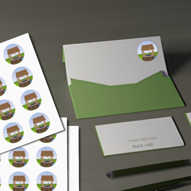 Pegatina Redonda Gráfico clásico con un buen deseo (Subido por el creador)