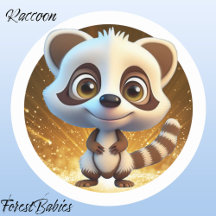 Gráfico de animales salvajes Raccoon 🌲 Woodland