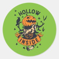Gráfico de calabaza de Halloween vintage Hollow de