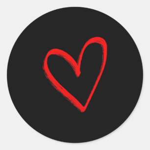 Pegatina Redonda Gráfico de corazón de amor - Día de San Valentín c