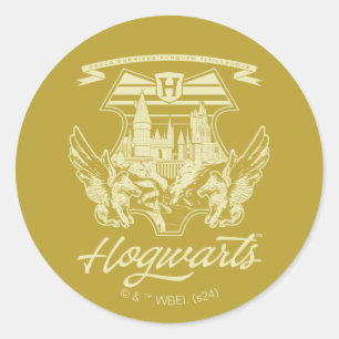 Pegatina Redonda Gráfico de Escudo alado HOGWARTS™