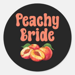 Pegatina Redonda Gráfico de fiesta de despedida de soltera Peachy B