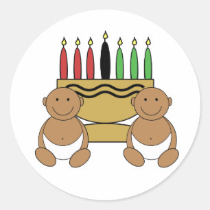 Pegatina Redonda Gráfico de Kwanzaa