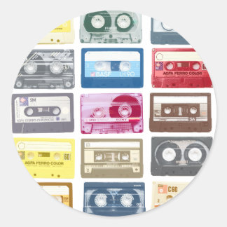 Pegatina Redonda Gráfico de mixtapes