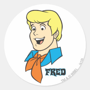 Pegatina Redonda Gráfico de nombre Fred