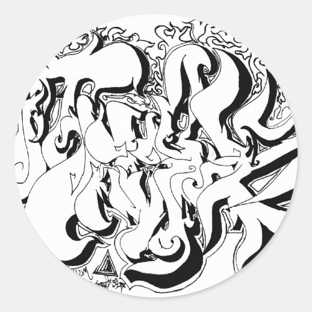 Pegatina Redonda Gráfico de porcentaje (Anverso)