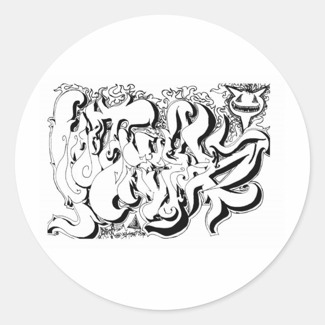 Pegatina Redonda Gráfico de porcentaje (Anverso)