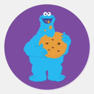 Pegatina Redonda Gráfico del Monstruo de las Galletas