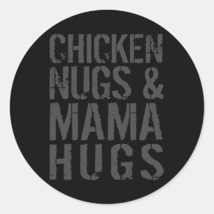 Pegatina Redonda Gràfico Divertido de Mamá Pollo Adorable para Aman