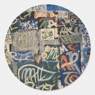 Pegatina Redonda Grafiti colorido