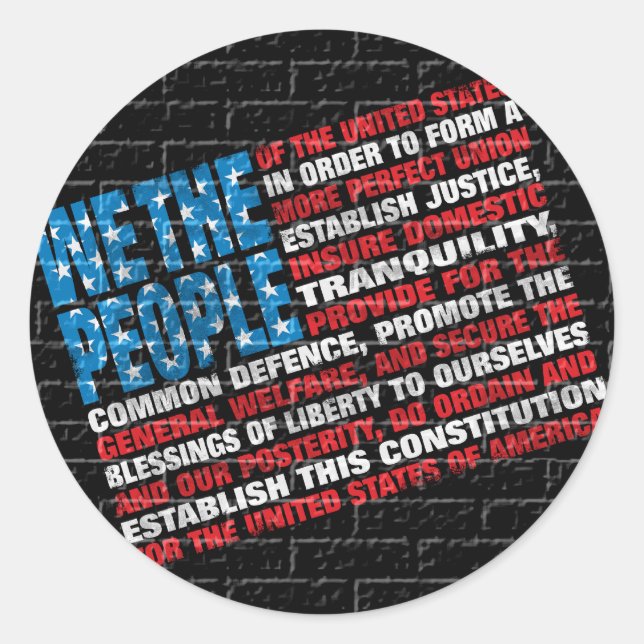 Pegatina Redonda Grafiti de Estados Unidos (Anverso)