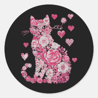 Pegatina Redonda Gram Heart divertido para las mujeres del Día de l