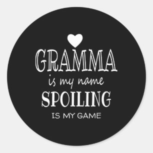 Pegatina Redonda Gramma es mi nombre abuela especial
